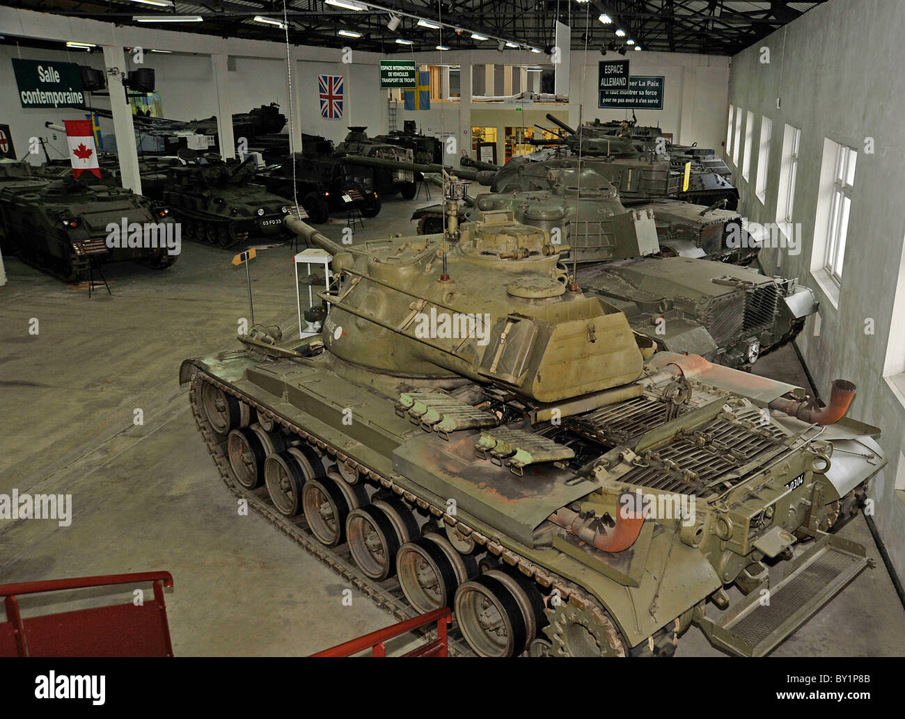 Tanks on display at the tank museum Saumur France Stock Photo