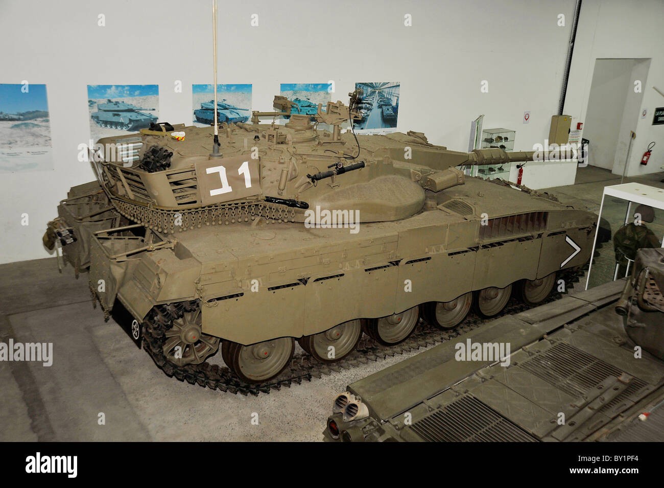 Israeli tank display at Saumur tank museum France Stock Photo