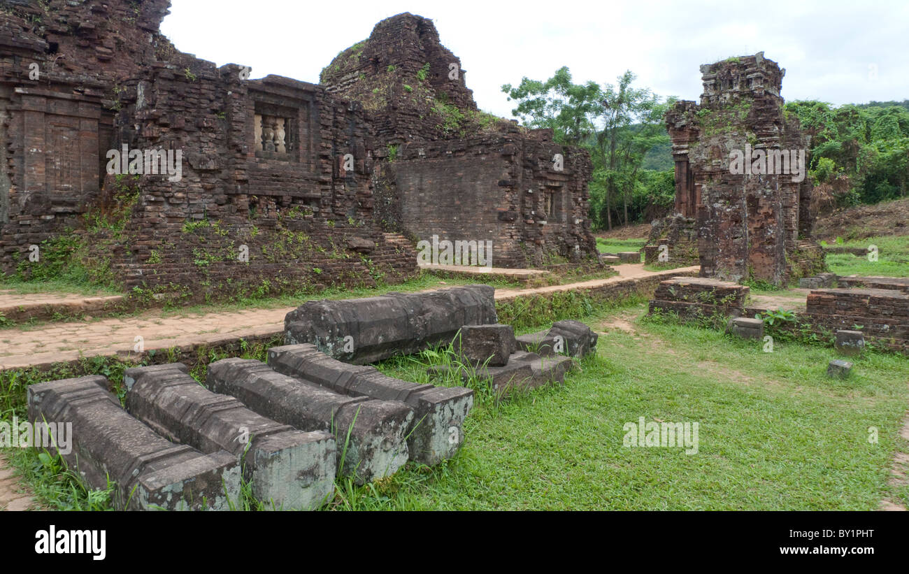 My Son, ruins of temples in the jungle. UNESCO World Heritage Site, most important remains of the ancient kingdom of Champa Stock Photo