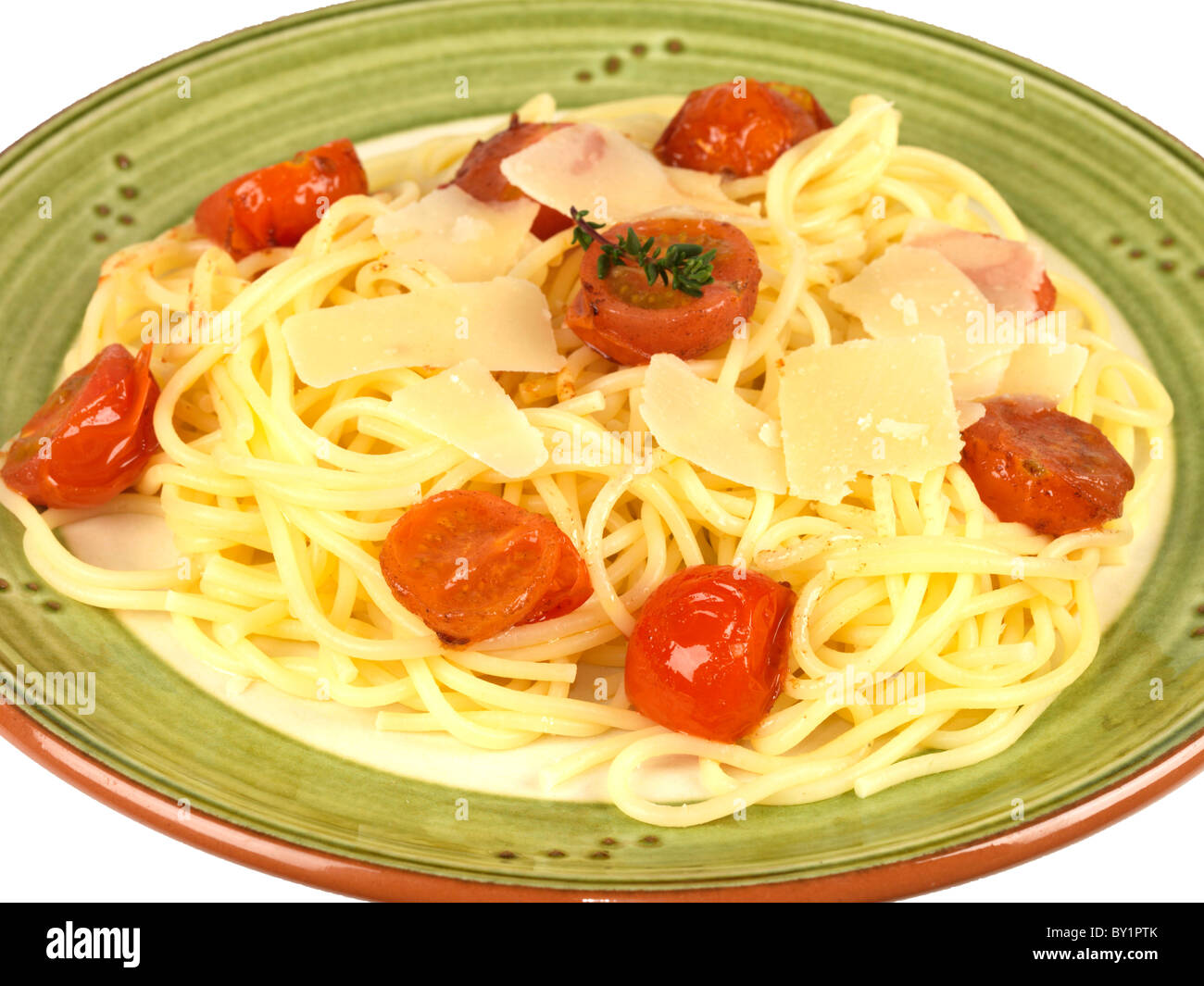 Spaghetti with Cherry Tomatoes Stock Photo - Alamy