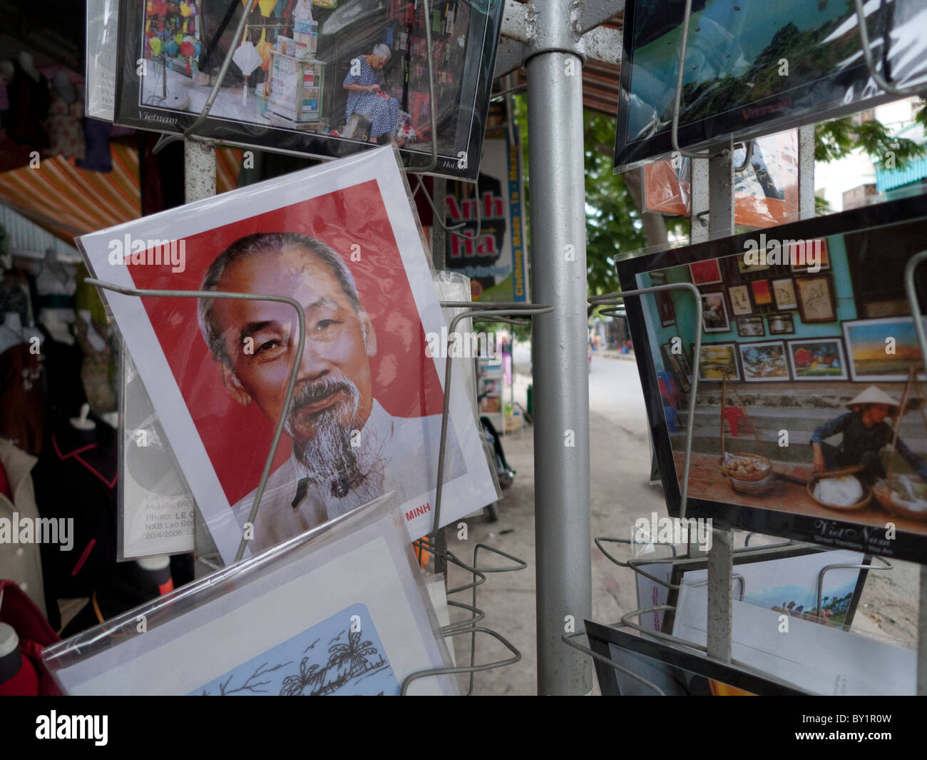 Shops selling posters and postcards in Dalat, Vietnam Stock Photo Alamy
