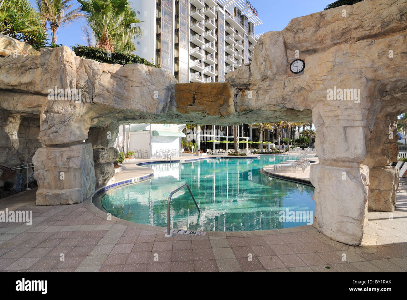 A resort swimming pool Stock Photo