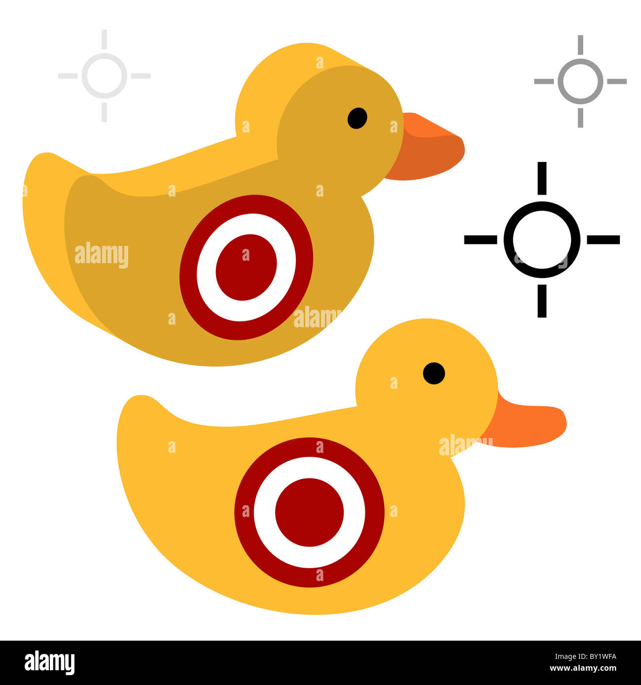 An image of a duck shooting target. Stock Photo