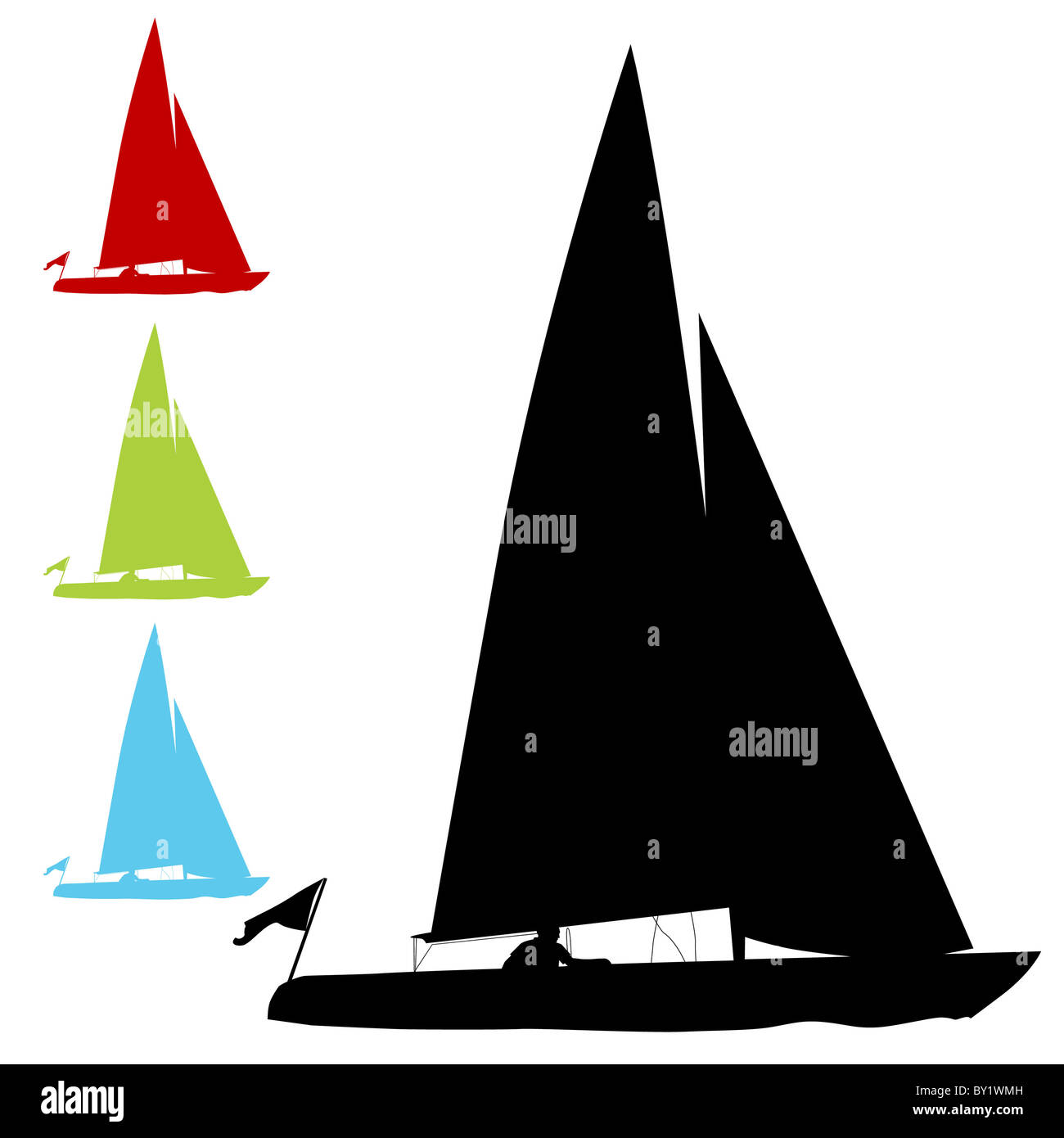Cruising sailboat Cut Out Stock Images & Pictures Alamy