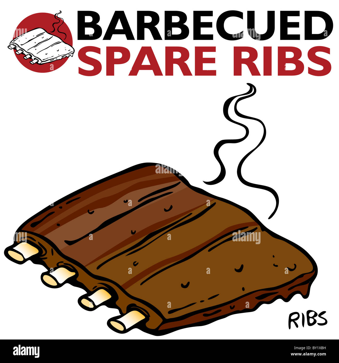 Barbecue ribs clipart hi-res stock photography and images - Alamy