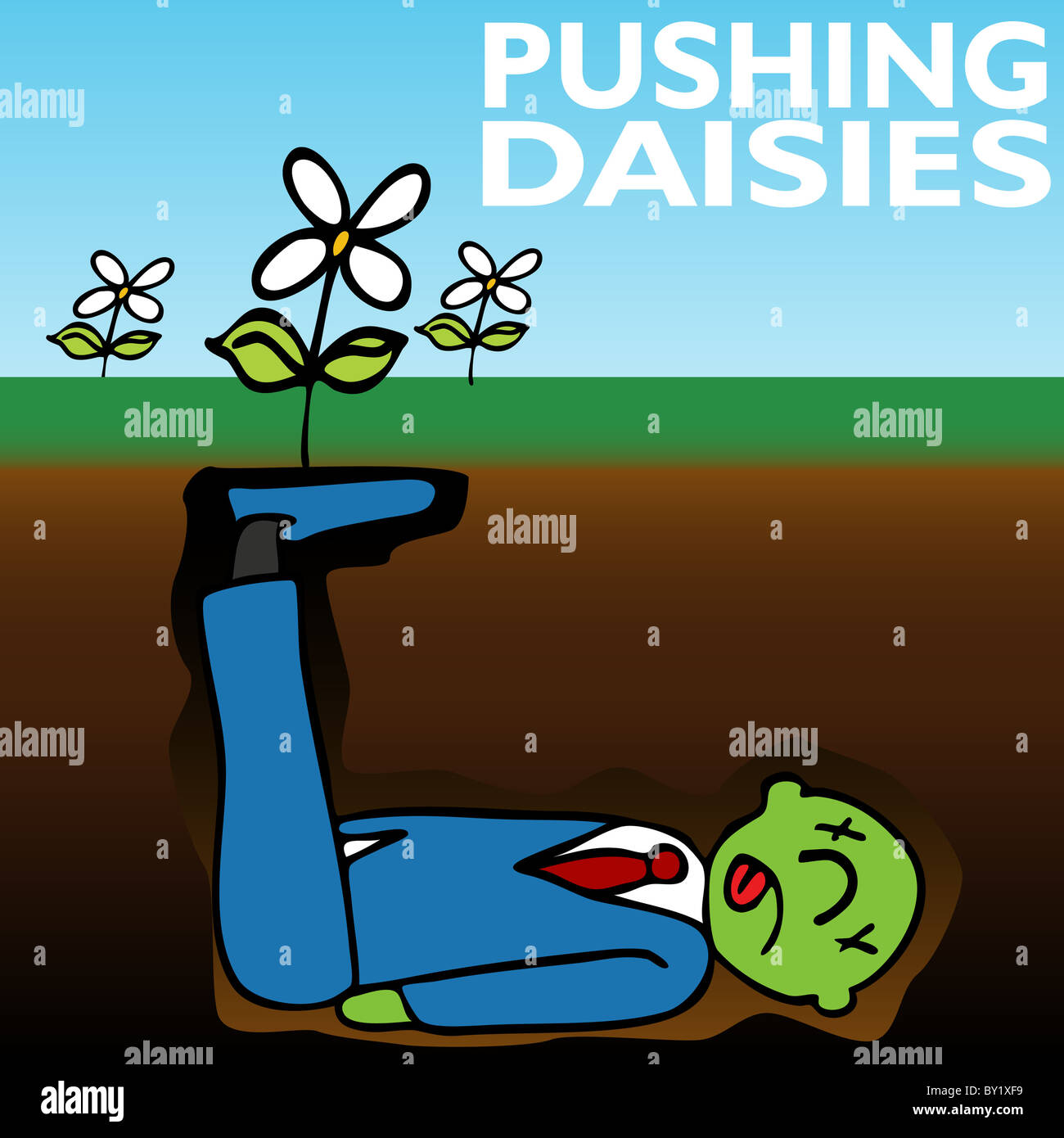 An image representing pushing up daisies Stock Photo Alamy