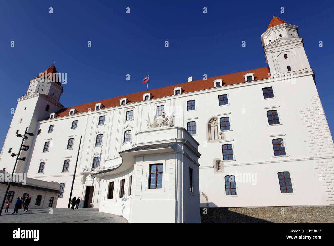 The castle (hrad) after reconstruction, Bratislava, Slovakia Stock Photo