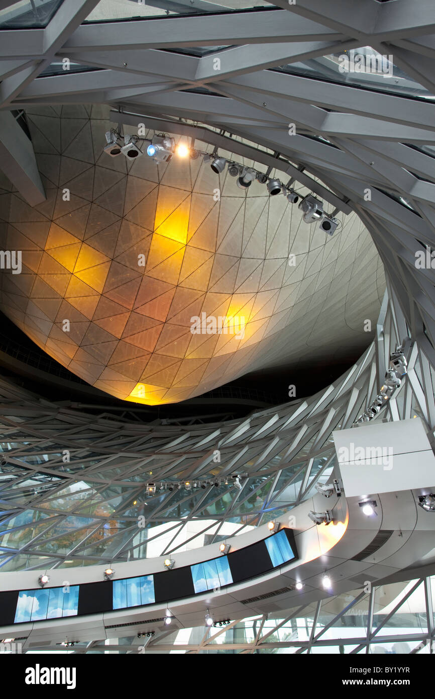 Germany,Bavaria,Munich, BMW Museum, architectural detail Stock Photo