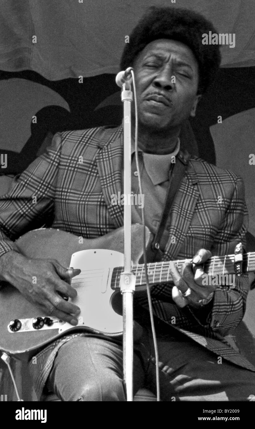 Muddy Waters appearing at Jubilee, UNC-Chapel Hill, NC, 1971 Stock Photo