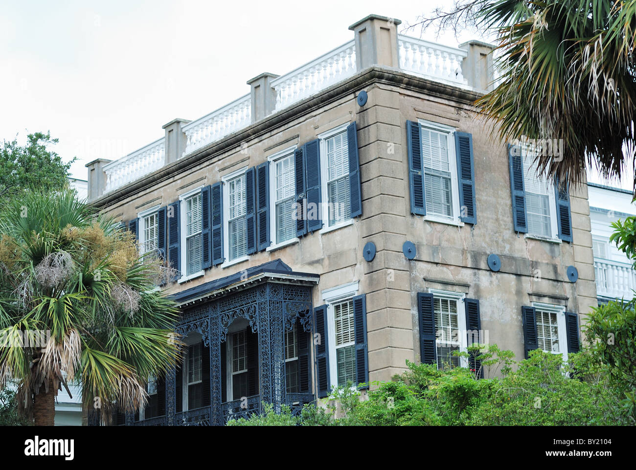House in historic district of downtown Charleston, SC USA Stock Photo