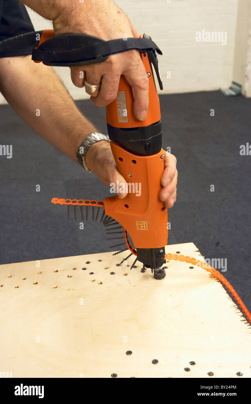 Pneumatic nail gun Stock Photo Alamy