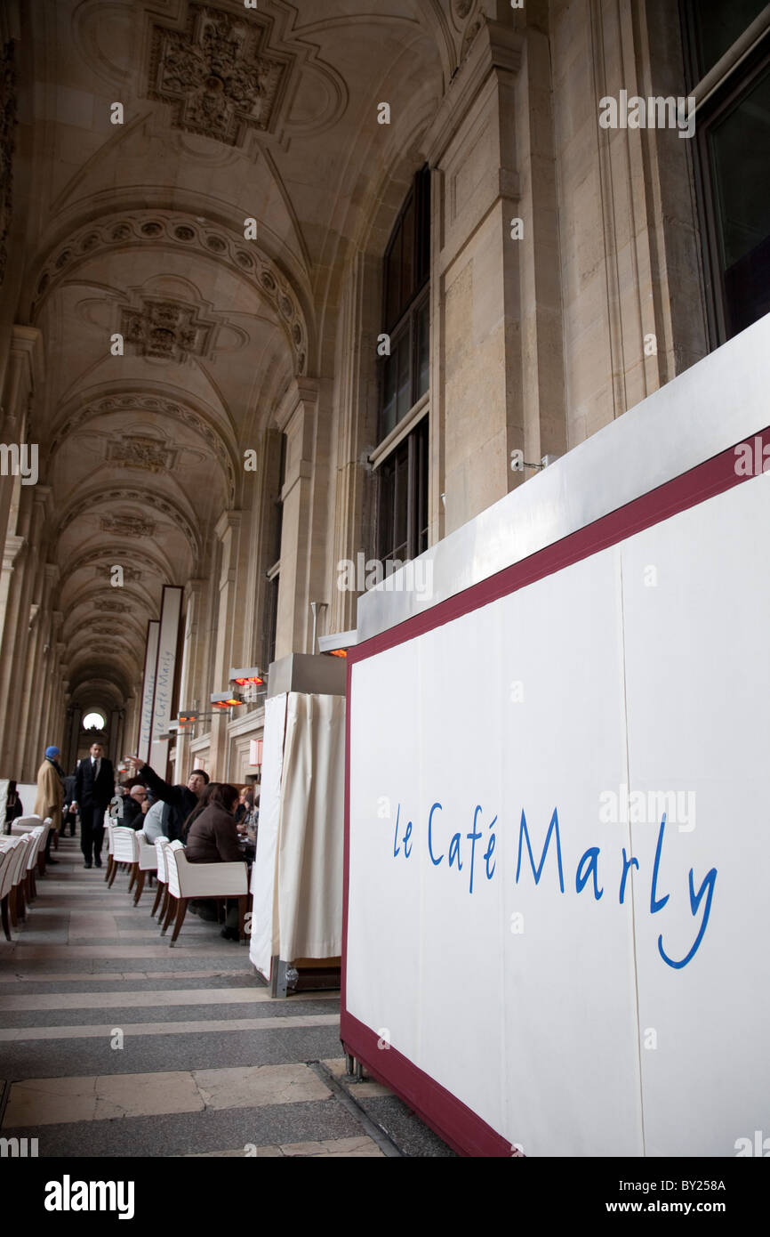 Cafe Marley in the Louvre Art Museum, Paris, France Stock Photo