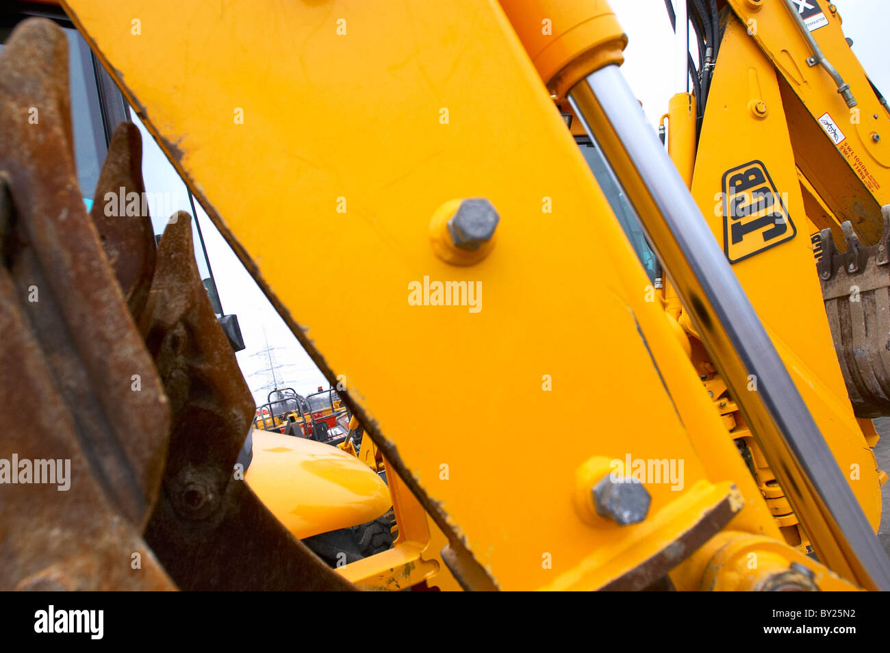 Digger arm detail Stock Photo Alamy