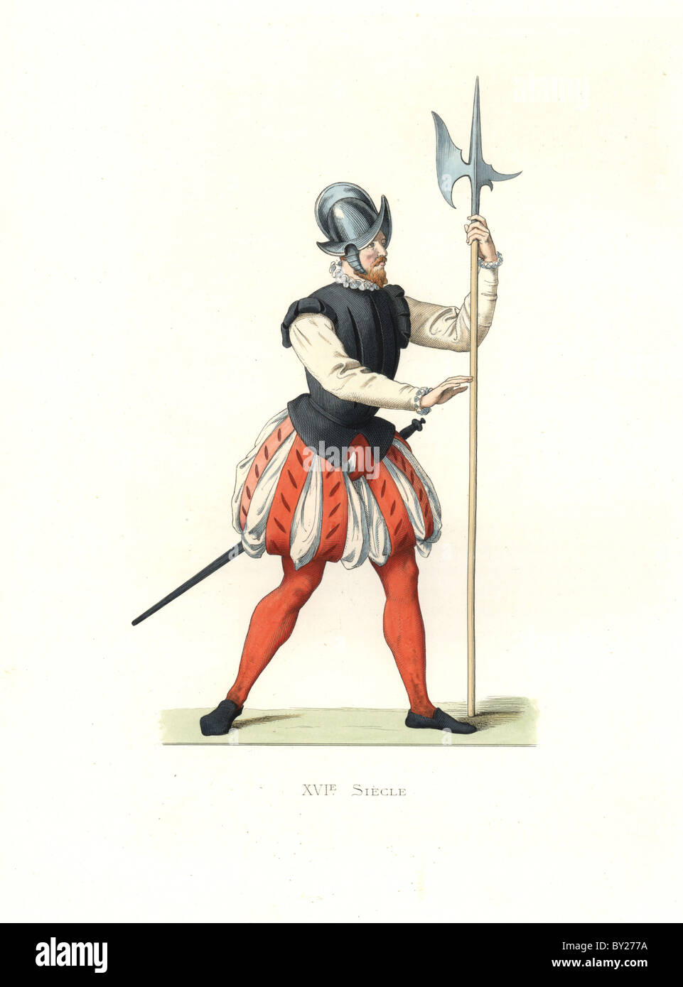 Walloon soldier, 16th century. Stock Photo