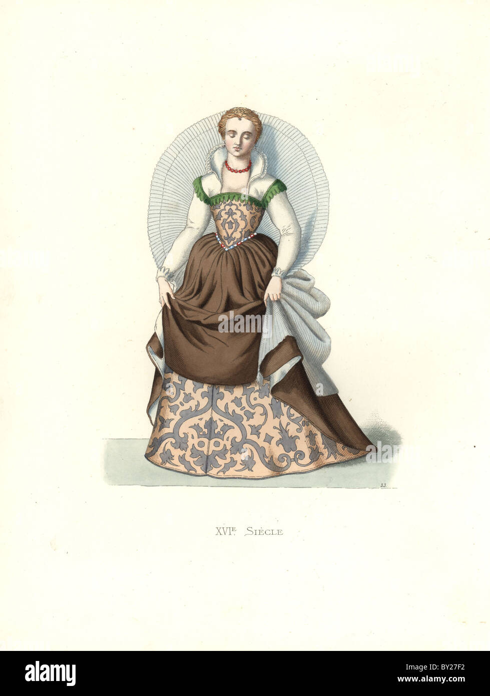 Venetian noblewoman, 16th century. Stock Photo