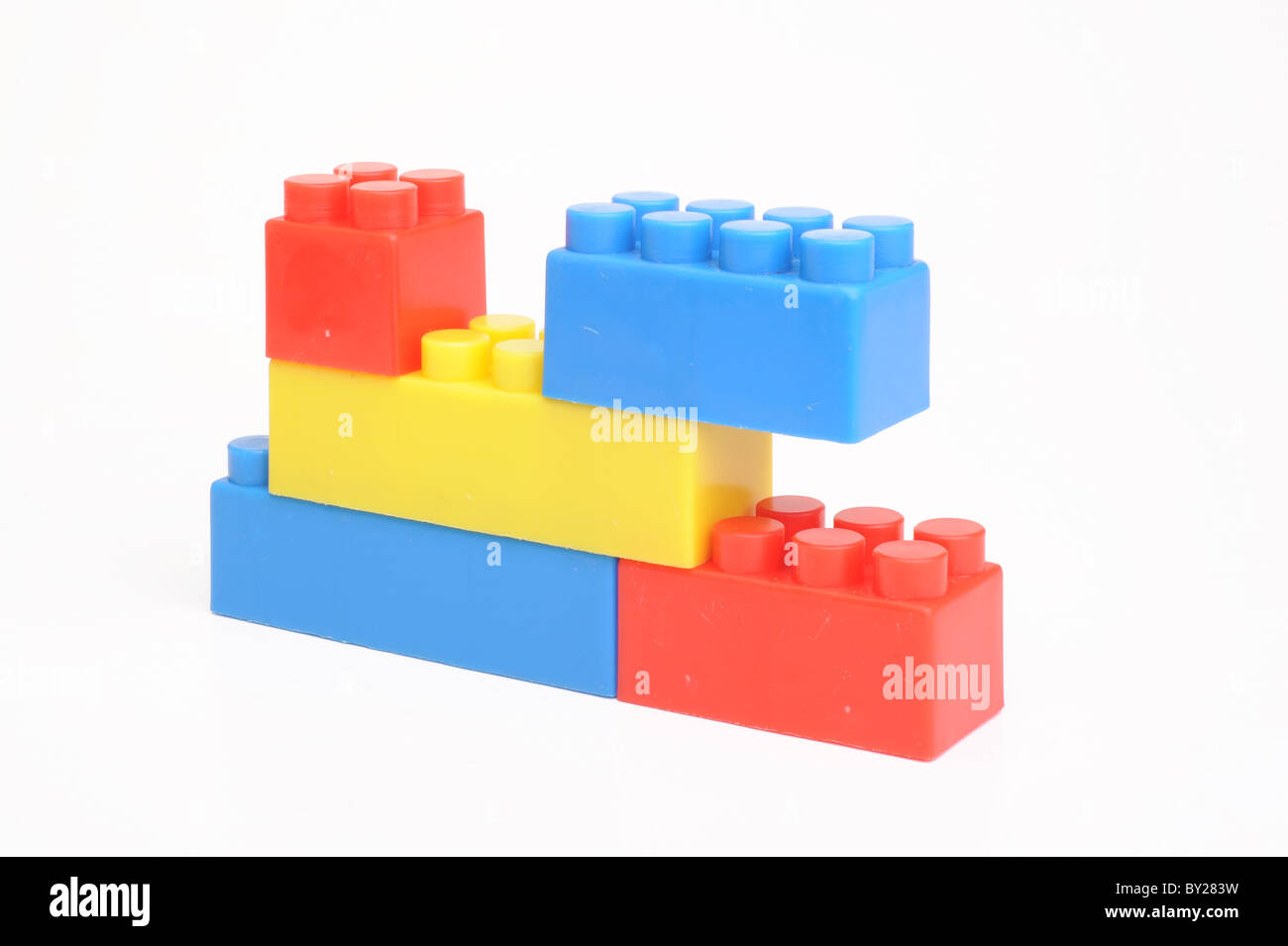 Child's Building bricks isolated Stock Photo