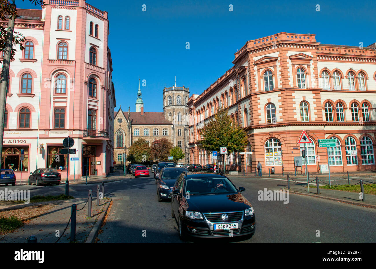 Gorlitz Germany border of Germany Poland city downtown architecture Stock Photo