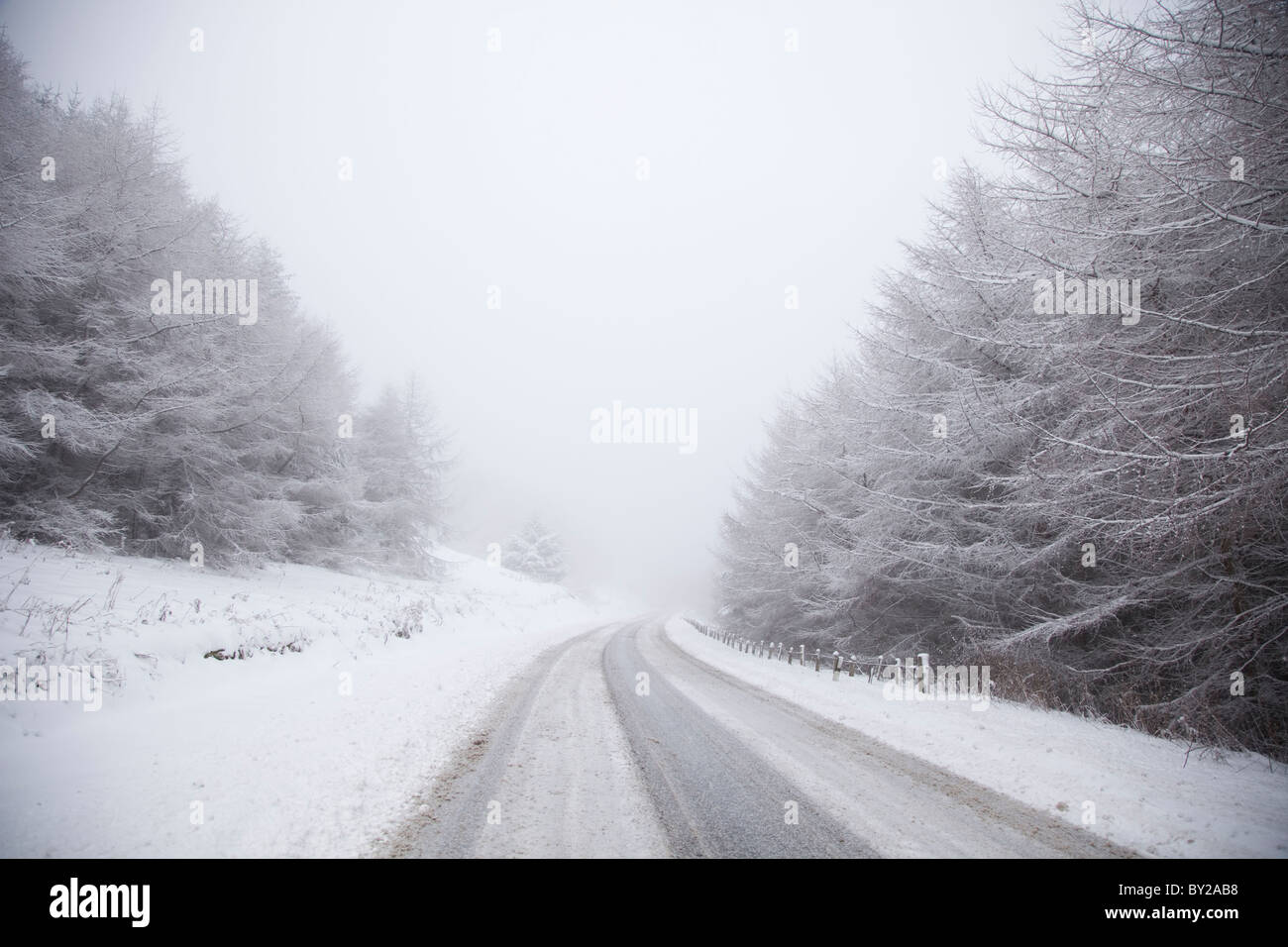 Snow hits Scotland Stock Photo