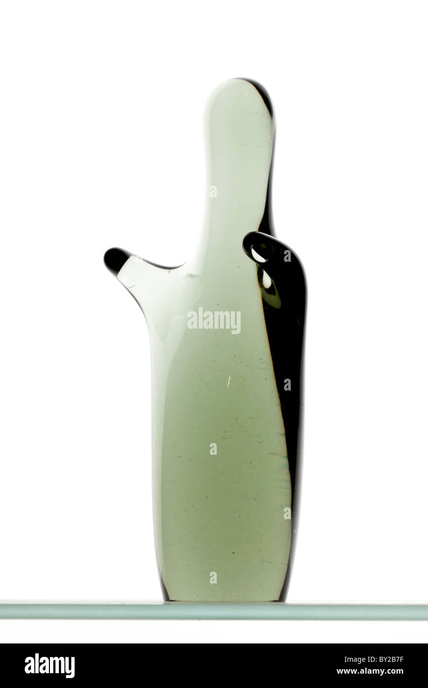 Abstract glass figure produced by Orrefors, Sweden Stock Photo - Alamy
