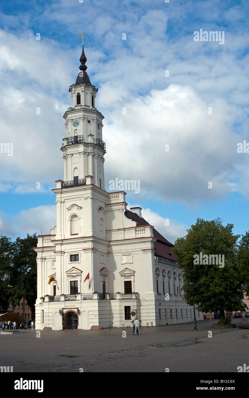 Town Hall (Rotuse)in Kaunas, Lithuania Stock Photo