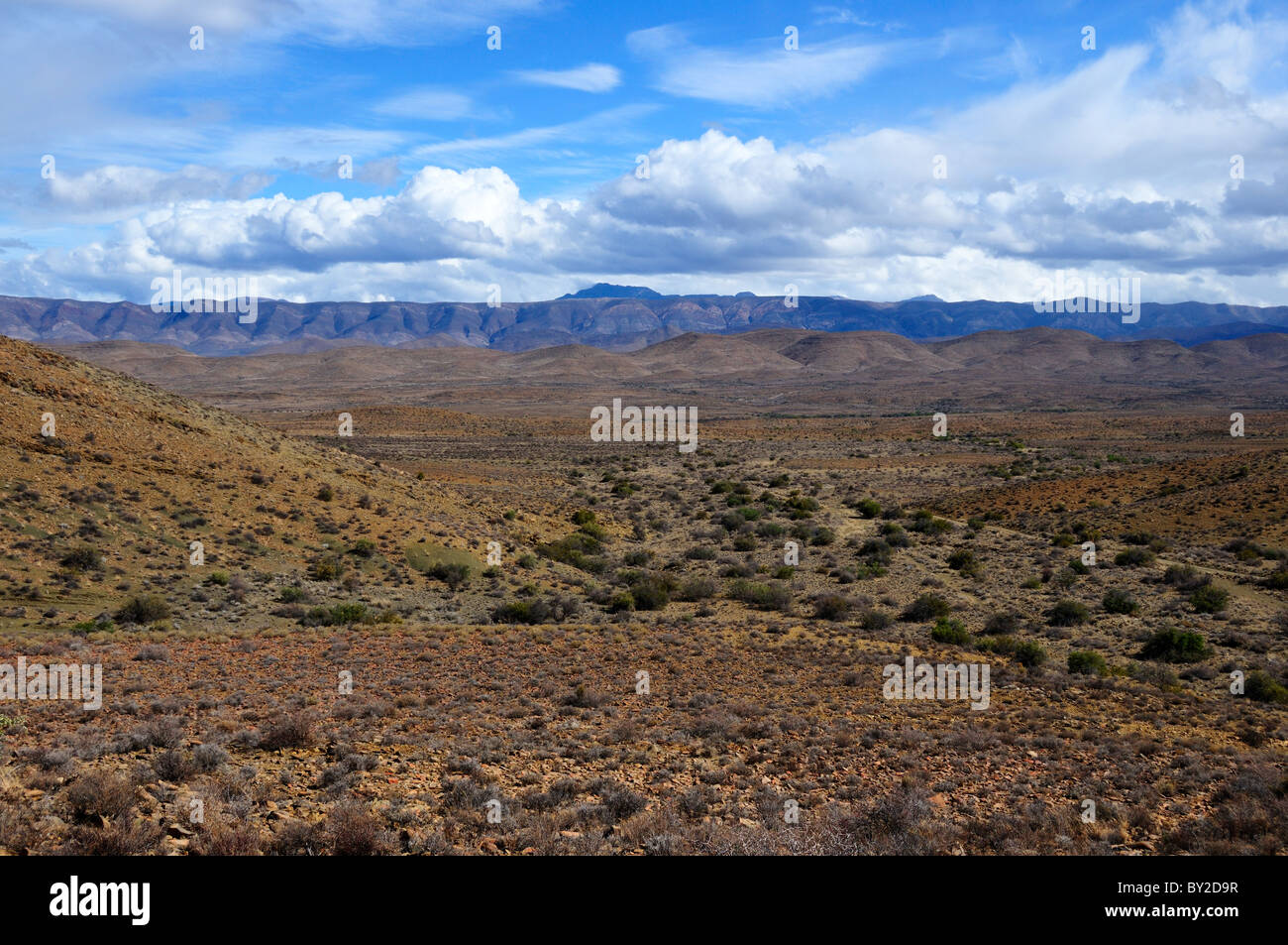 Desert landscape of Karoo basin, South Africa. Stock Photo