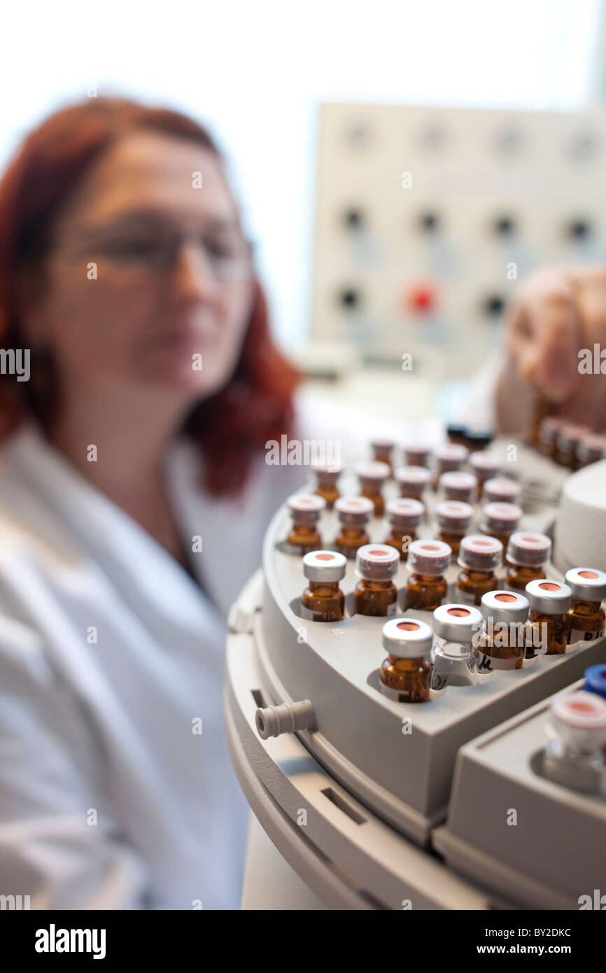 Scientists in University laboratory at Exeter Greenpeace Lab Stock Photo Alamy