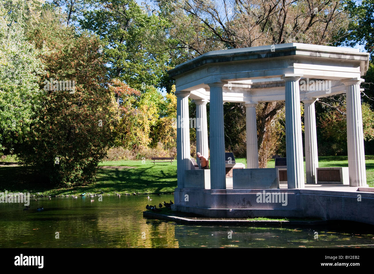 Mineral Water Spring in Saratoga Springs, New York State, USA Stock