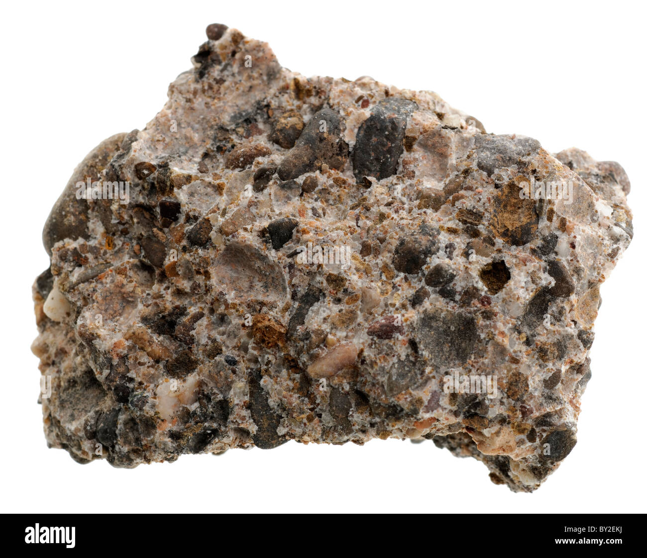 Conglomerate. Sedimentary rock sample Stock Photo