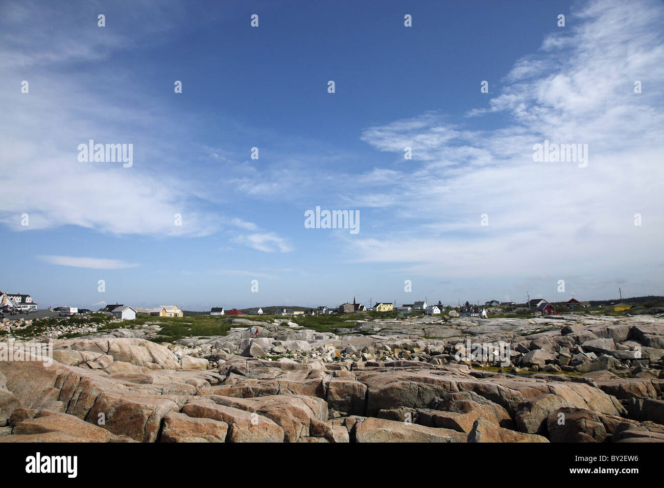 GRANITE ROCK & TOWN HOUSES PEGGY'S COVE HALIFAX NOVA SCOTIA CANADA