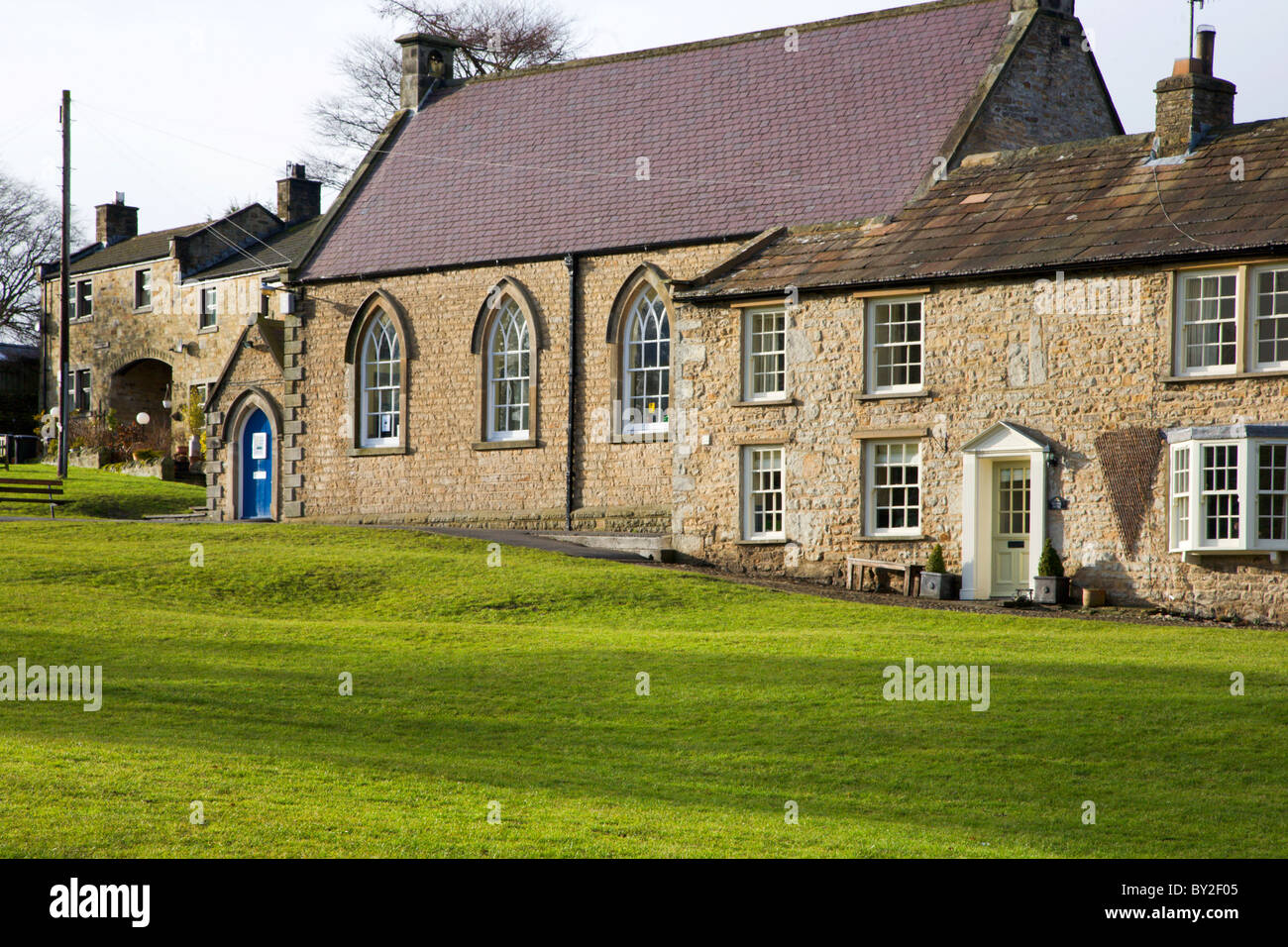 West Burton from the Village Green West Burton Yorkshire Dales England