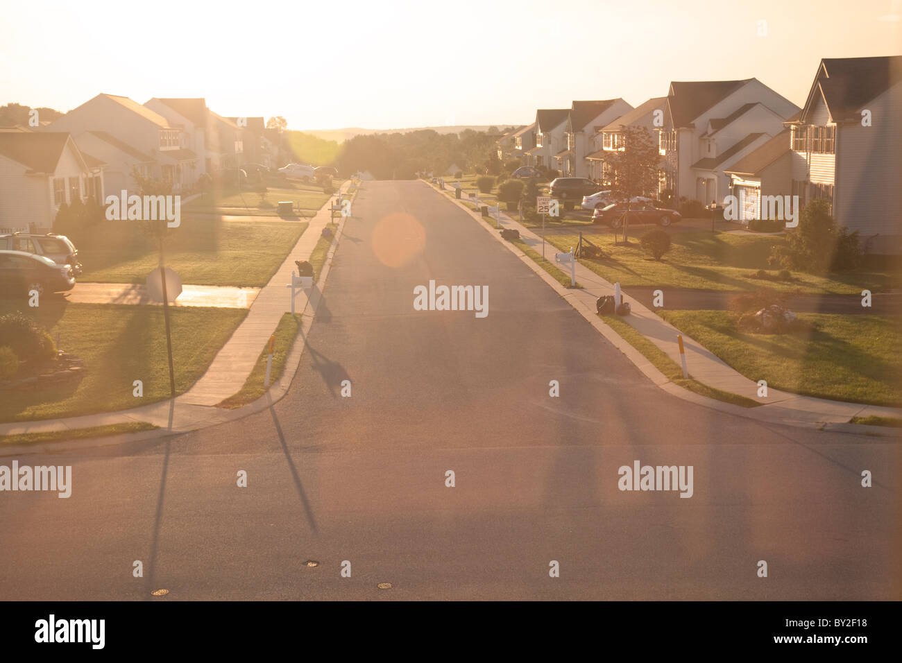 Houses in a subdivision in Pennsylvania Stock Photo