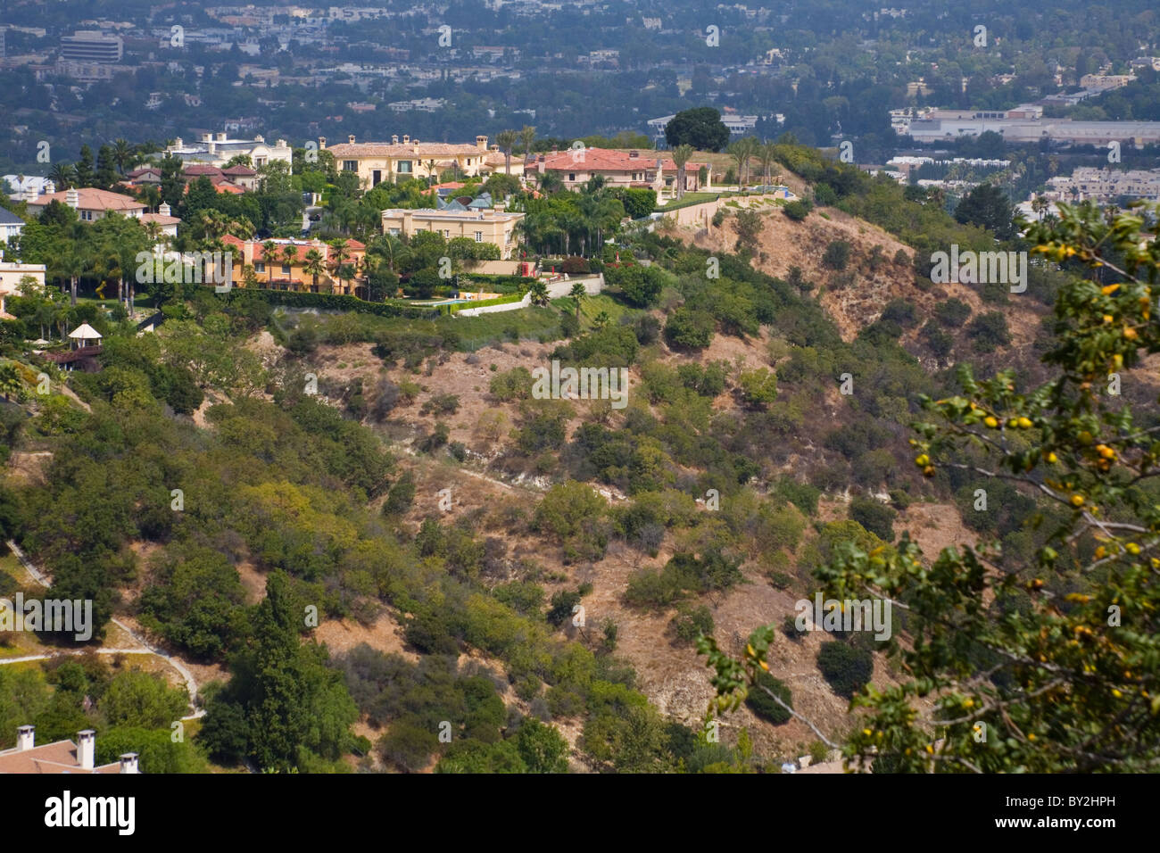 View from Mulholland Drive in the Santa Monica Mountains, California