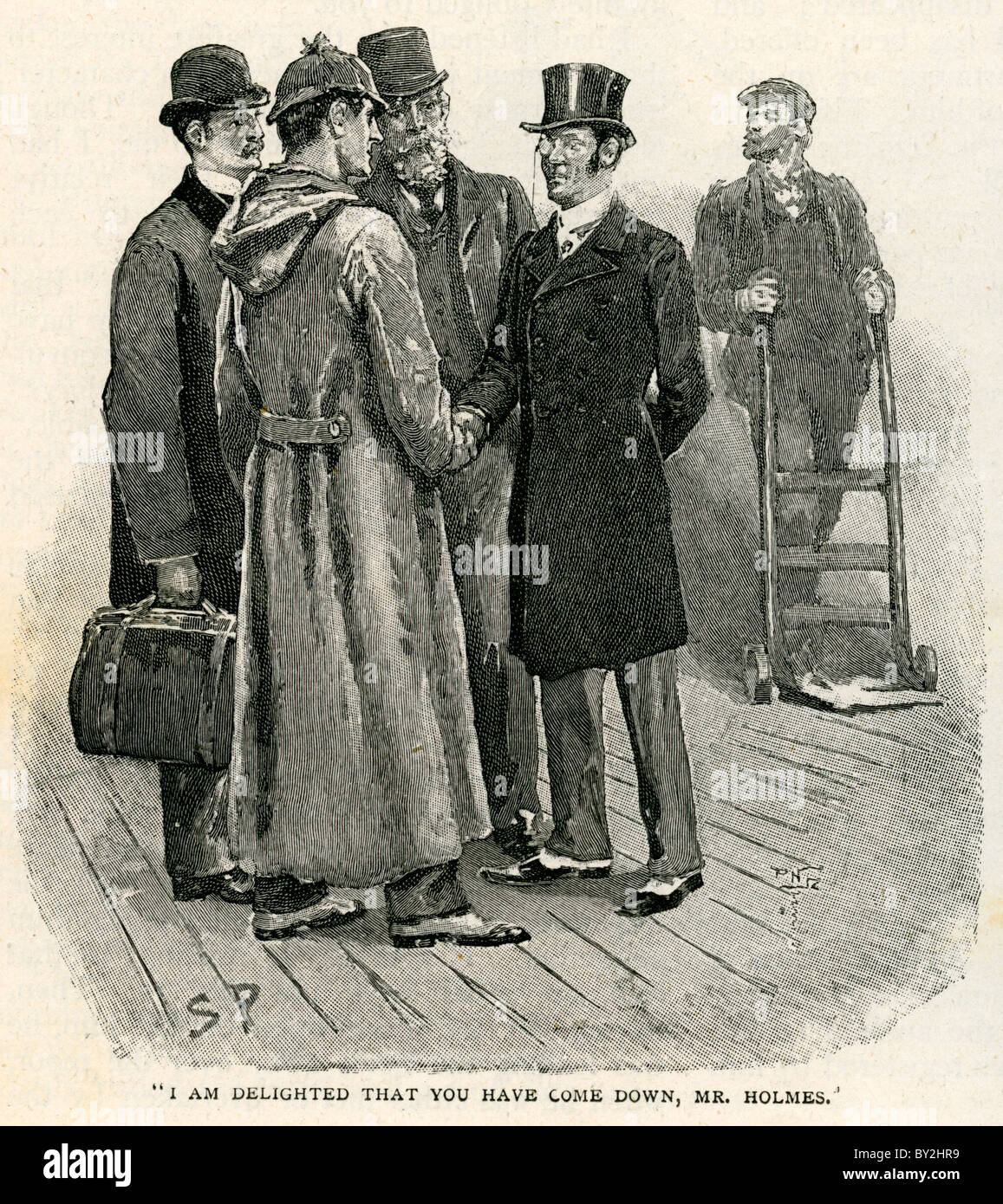 Sherlock Holmes I Am Delighted That You Have Come Down Mr Holmes July To December 12 Stock Photo Alamy