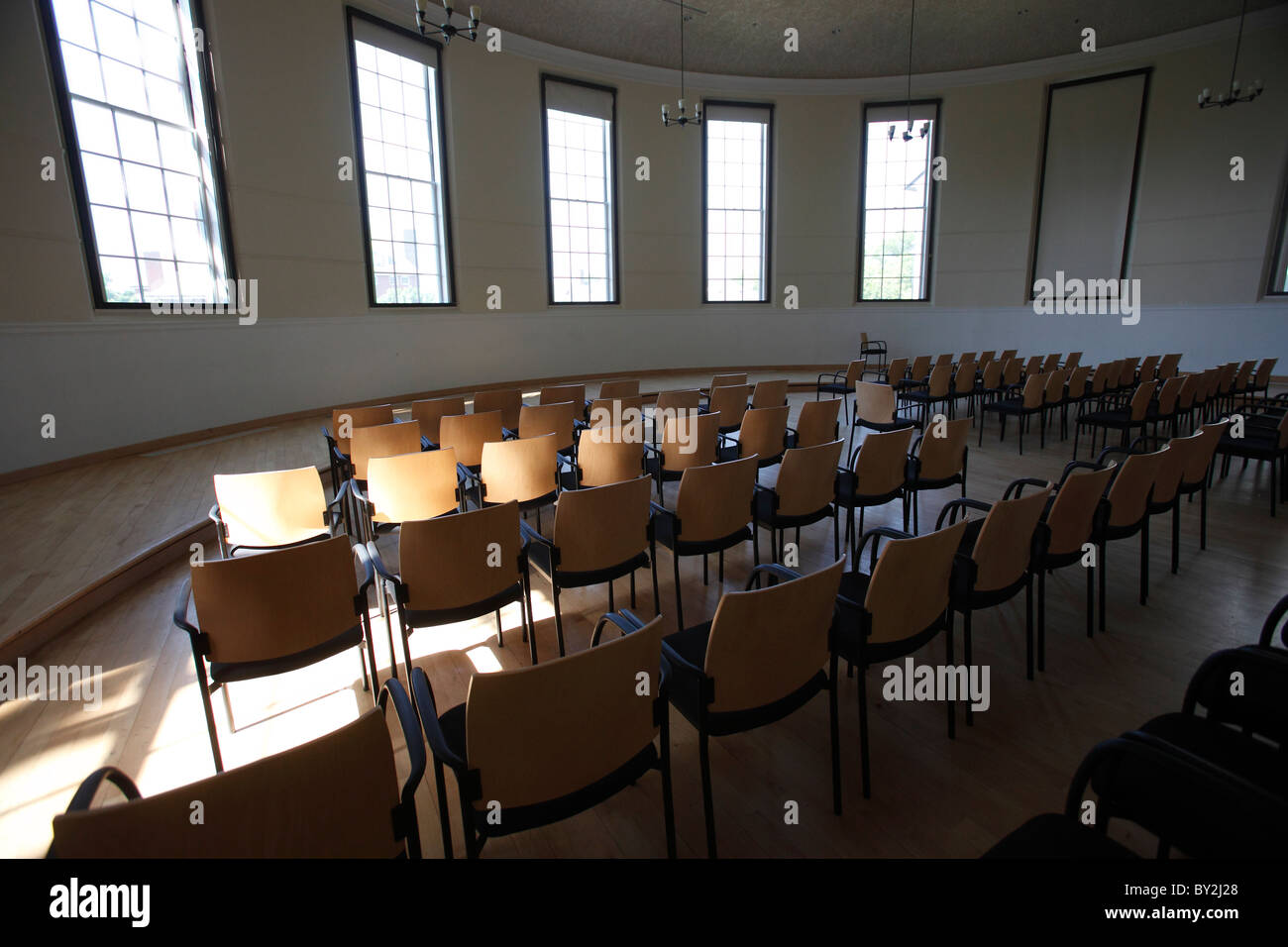 Empty seats in an auditorium Stock Photo