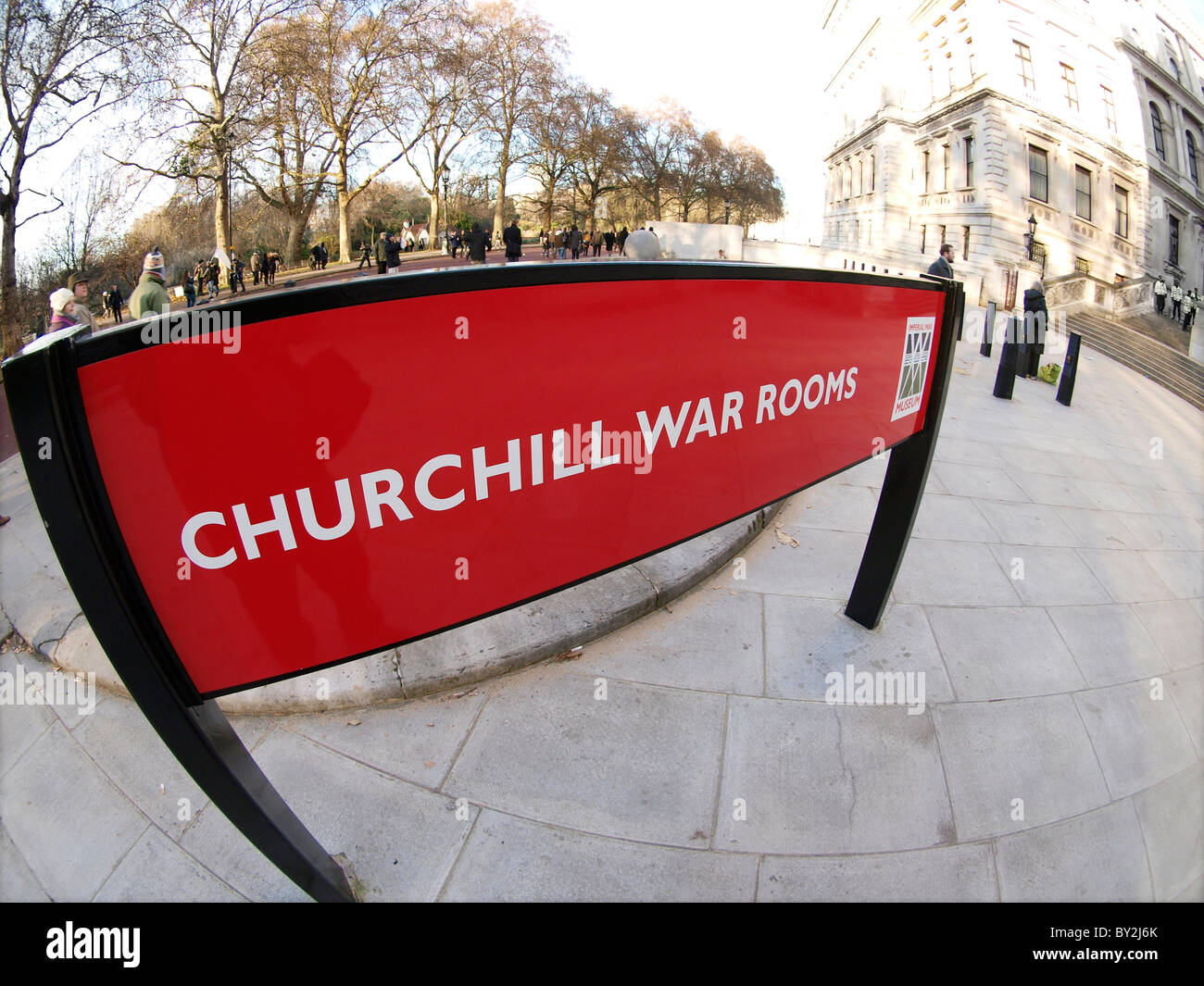 Churchill War Rooms sign Westminster London Stock Photo