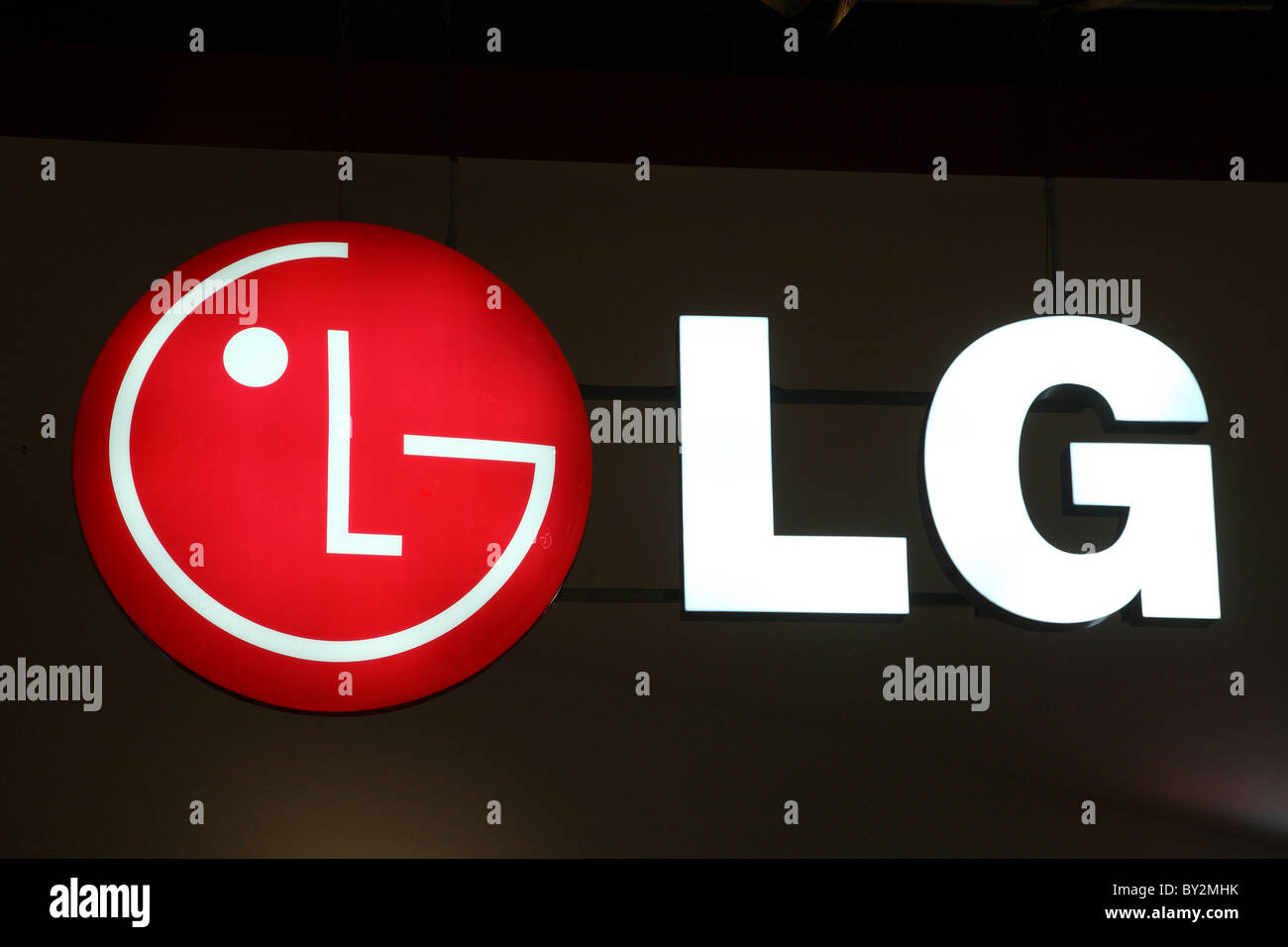 The logo of LG at IFA 2008, Berlin, Germany Stock Photo