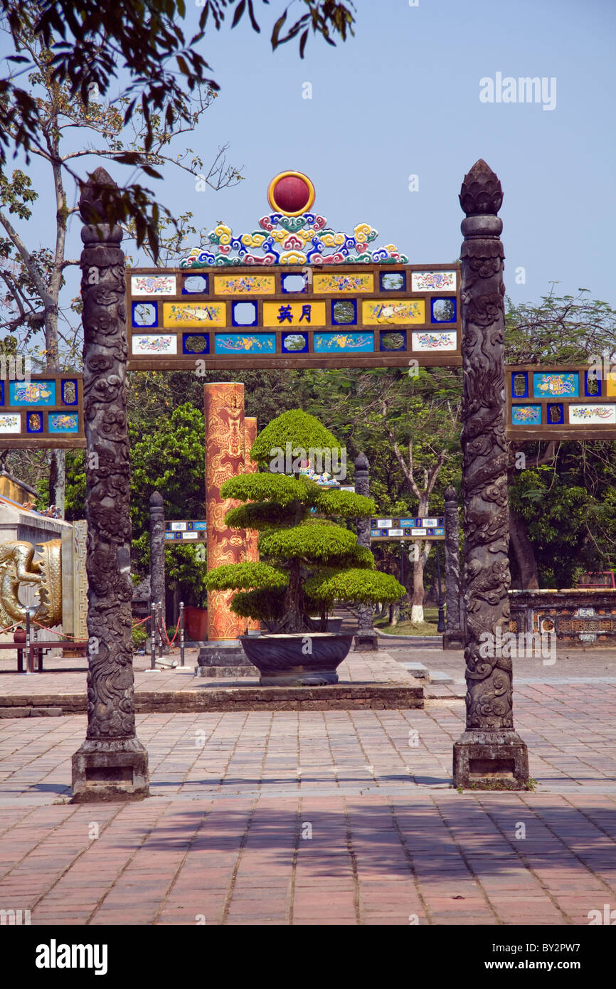 Gateway, Imperial Palace, Hue, Vietnam Stock Photo