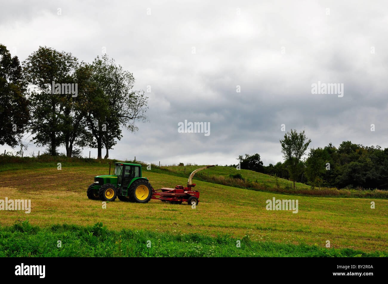 A farming tractor in rural areas of Upstate New York Stock Photo Alamy