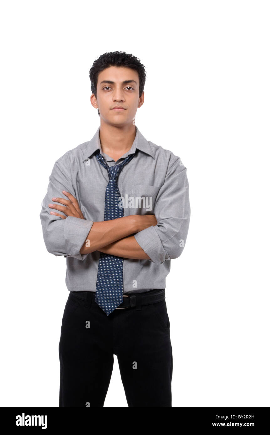 Serious indian man arms folded hi-res stock photography and images - Alamy