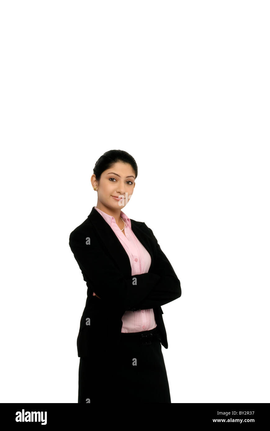 Pretty indian woman arms folded hi-res stock photography and images - Alamy