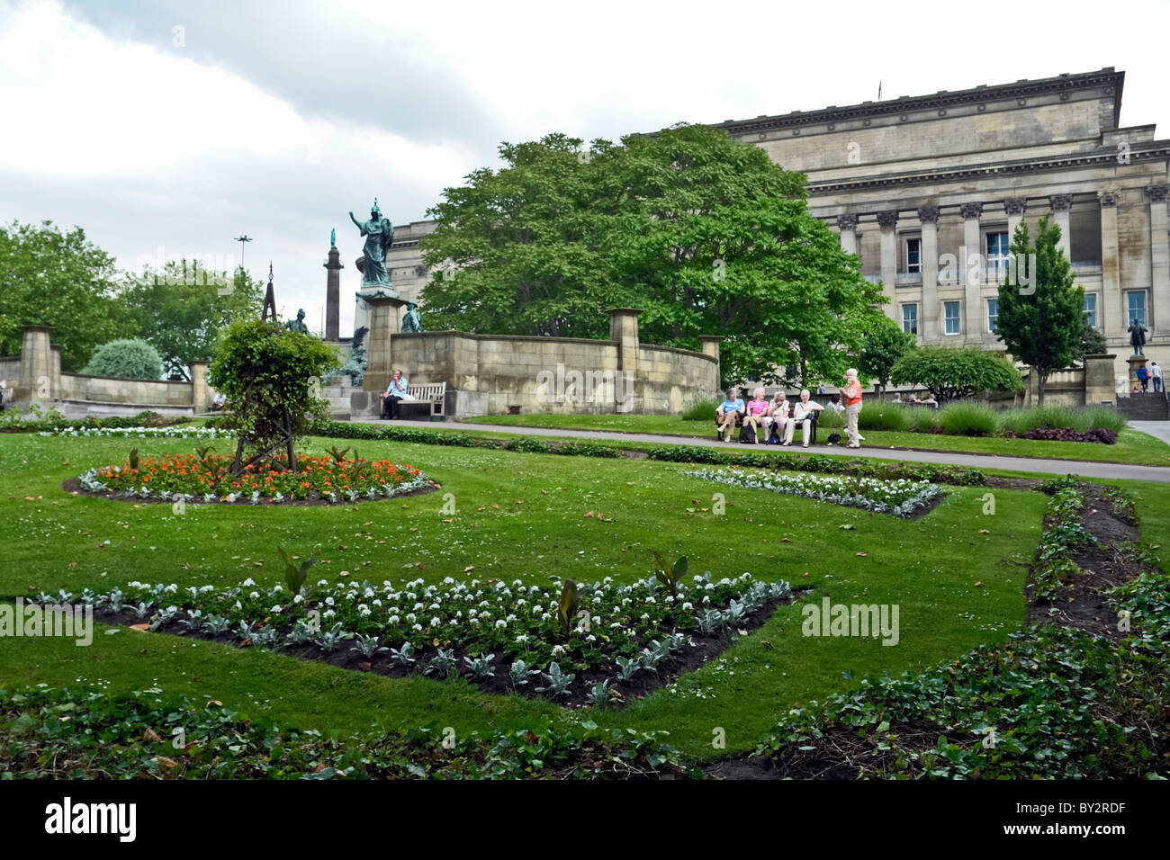 St John's Ornamental and Memorial Garden in the centre of Liverpool England Stock Photo