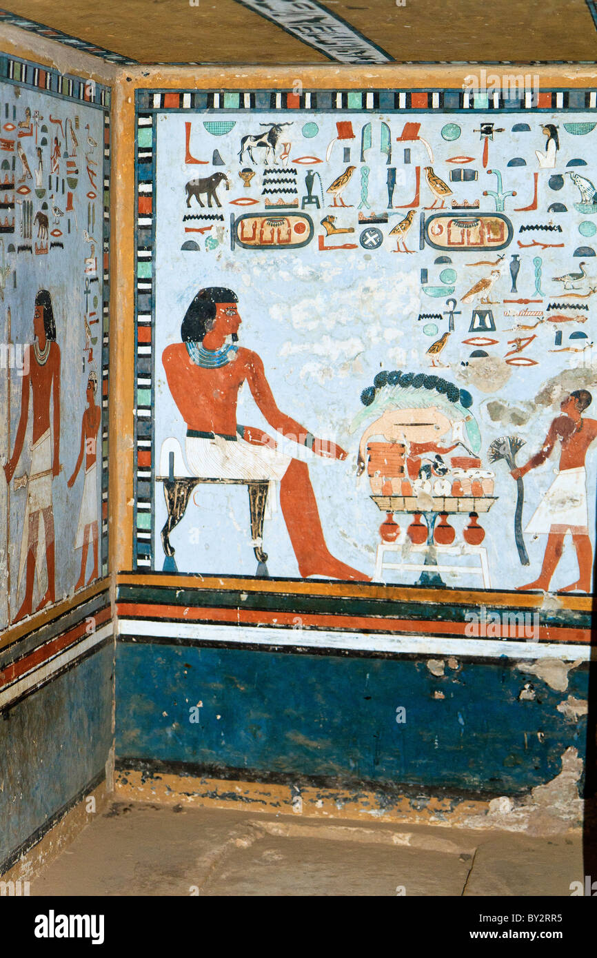 Egypt Aswan Tomb of Sirenput 2 Stock Photo