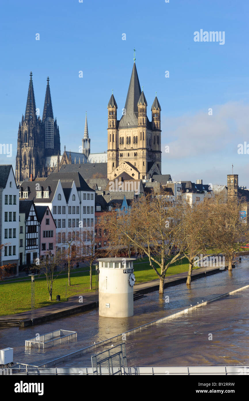 The Flooded City of Cologne in 2011 Stock Photo Alamy