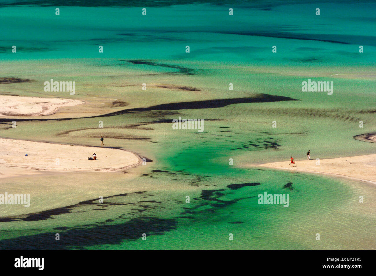 Balos beach on the norhwest coast of  Crete island, in Hania Prefecture. "Off season" photo. Stock Photo