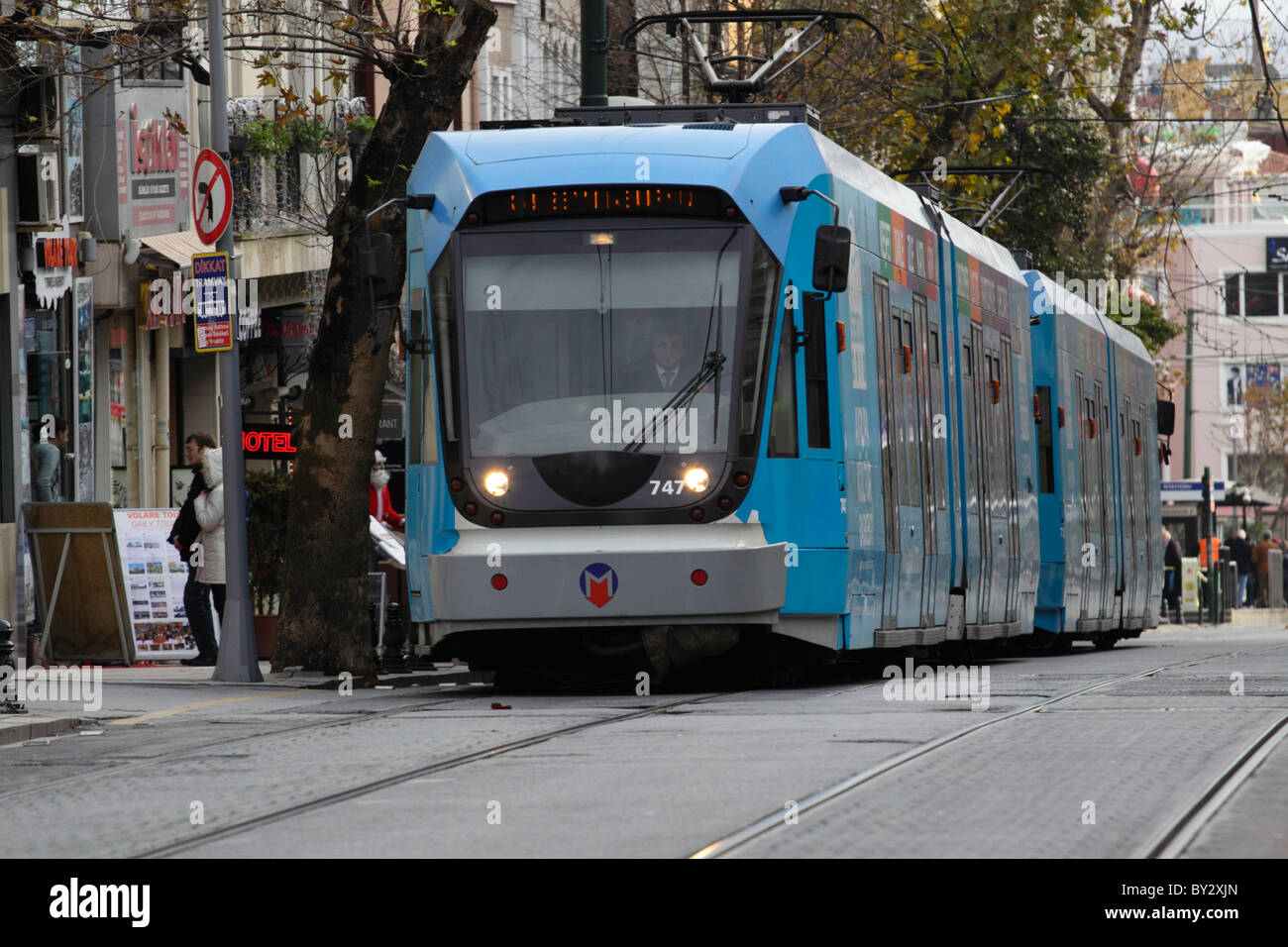 Bombardier Flexity Swift  tram in central Istanbul Stock Photo