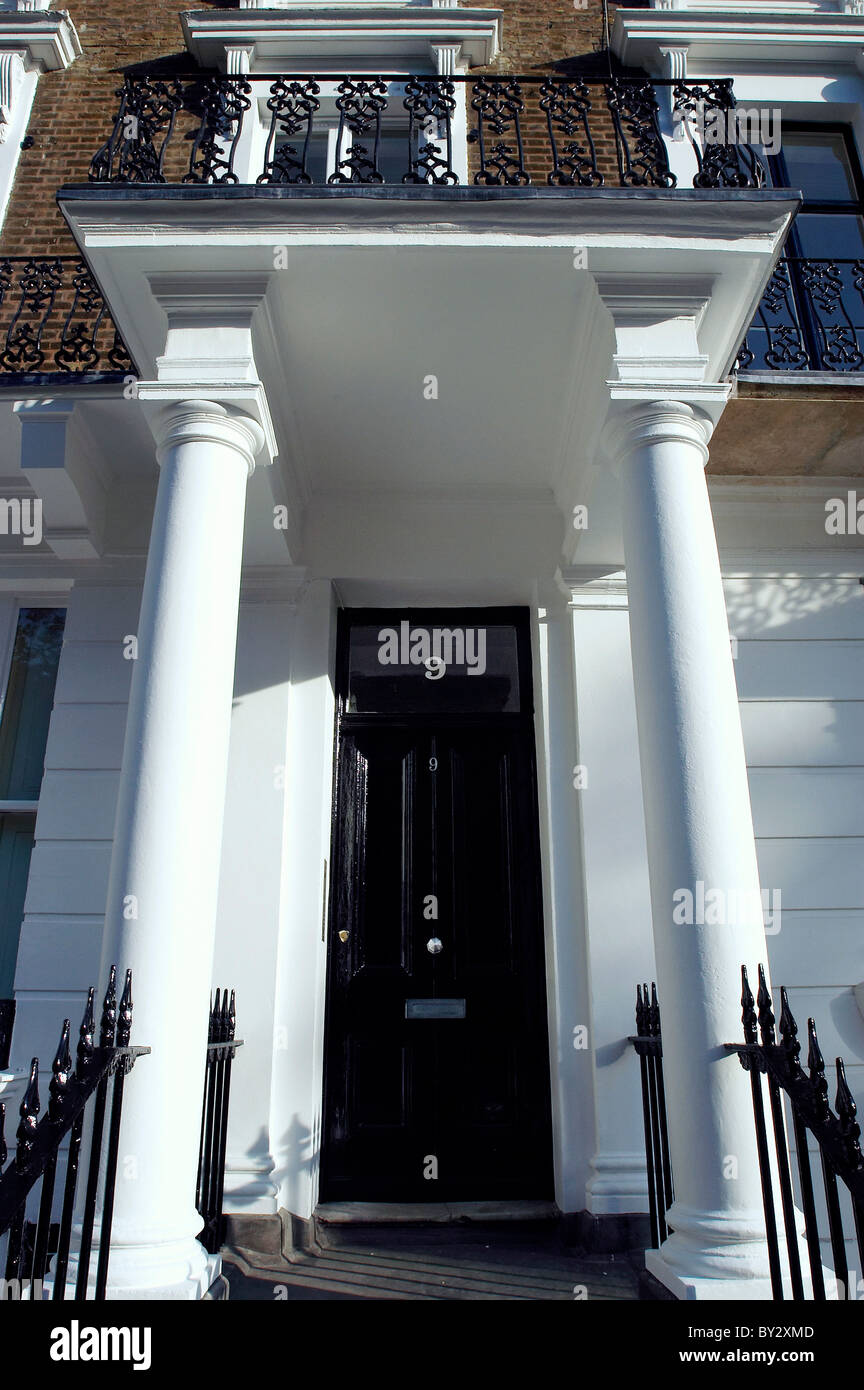 Front Door With Pillars Stock Photos & Front Door With Pillars Stock