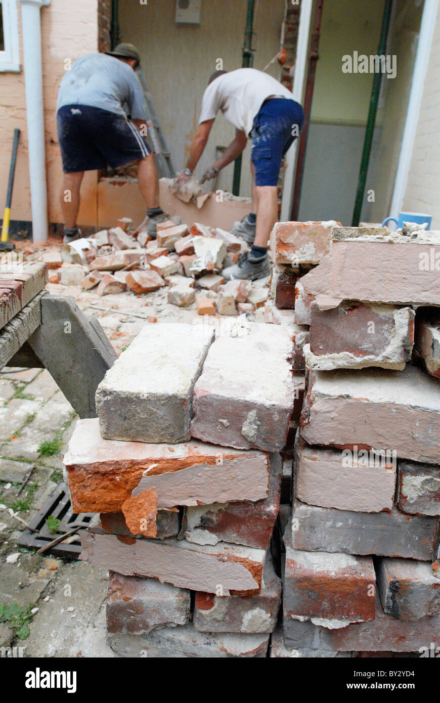 People demolishing wall hires stock photography and images Alamy