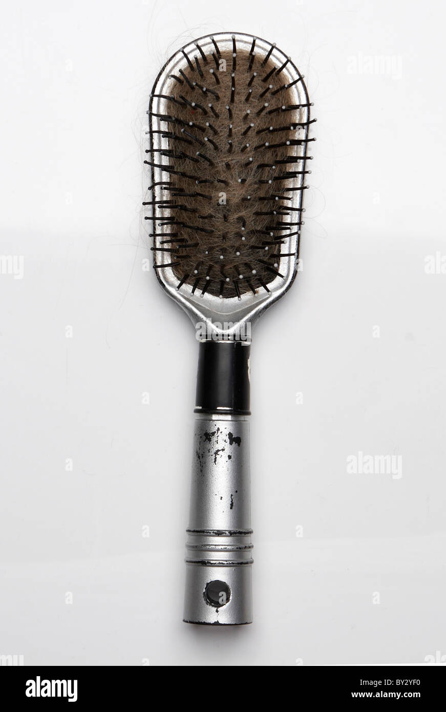 Brush with hair Stock Photo