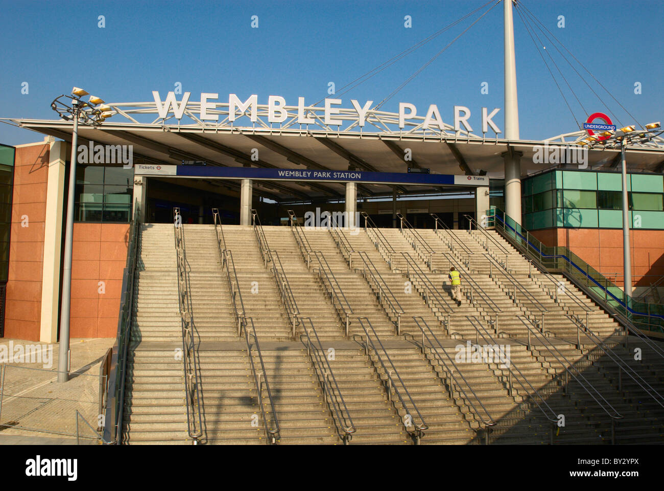 Steps at Wembley Park underground station London UK Stock Photo Alamy
