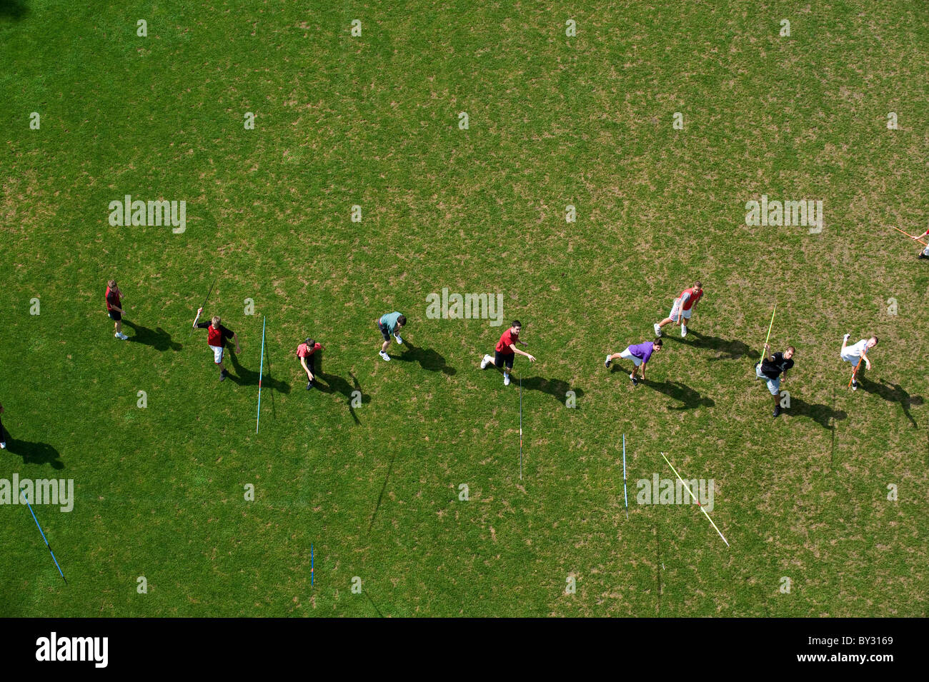 Javelin throw lessons, Bern, Switzerland Stock Photo Alamy